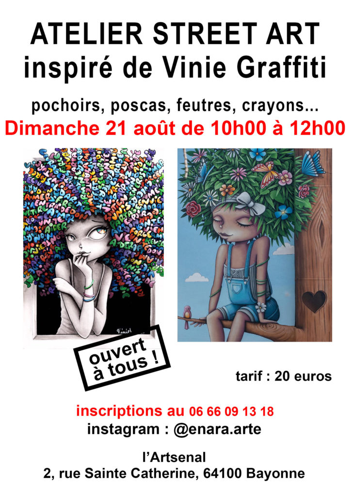 affiche du stage de street art