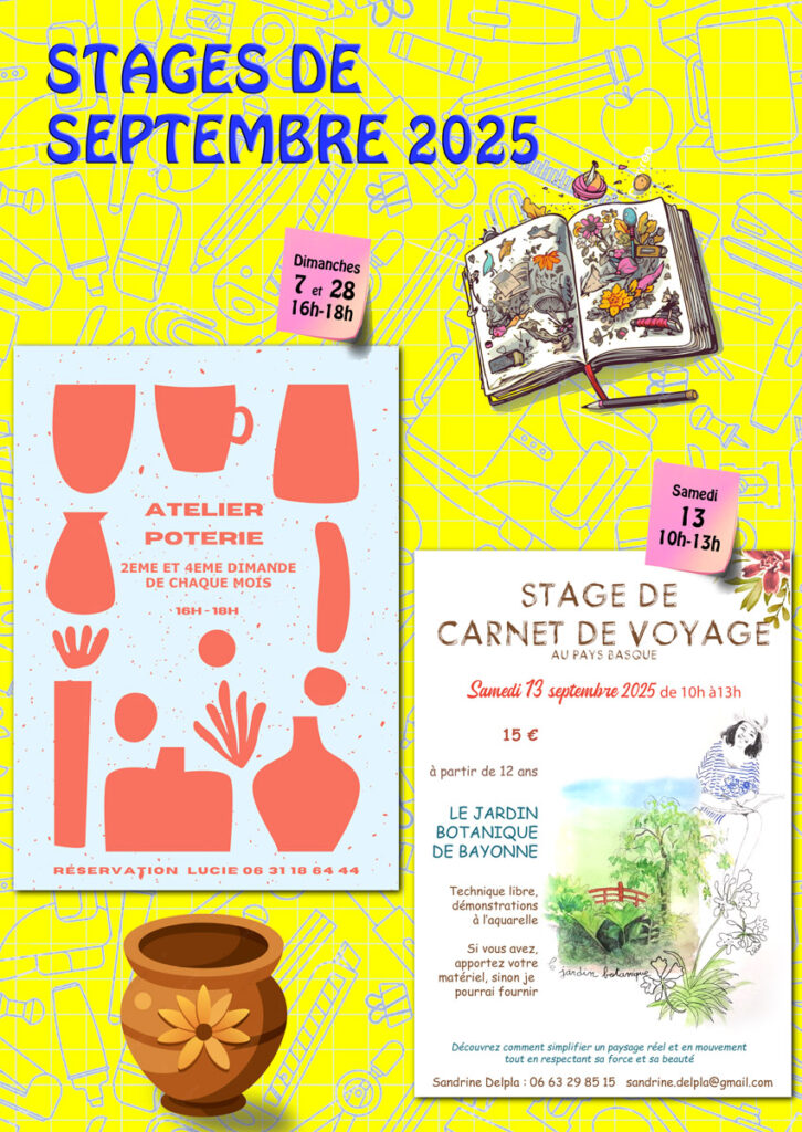 affiche des stages du dimanche en septembre